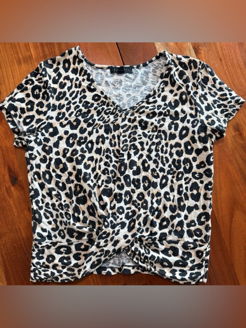🦊 Sanctuary Leopard Print V-Neck Top - Picture 2 of 6